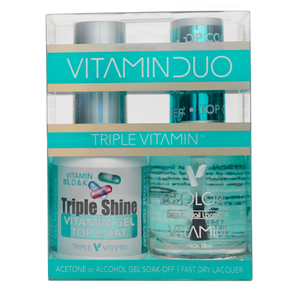 Triple Shine Vitamin Gel  & Polish Top Coat Duo