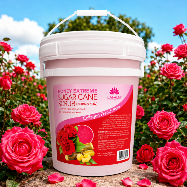 Honey Extreme Sugar Cane Scrub French Rose - Image 3