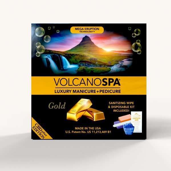 VolcanoSpa® CBD+ Edition Gold 10 Step with Liner, Pedi Kit, and Sani Wipe