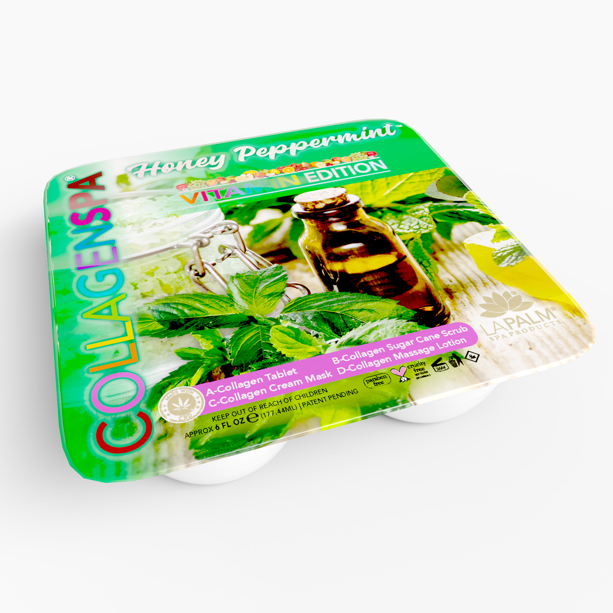 CollagenSpa® 4 Step Pedi Tray Honey Pure Peppermint with CBD - Image 3