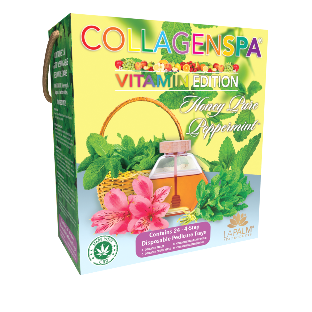 CollagenSpa® 4 Step Pedi Tray Honey Pure Peppermint with CBD - Image 2