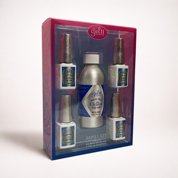 Gel II® No-Cleanse Top Coat 4oz Refill Kit